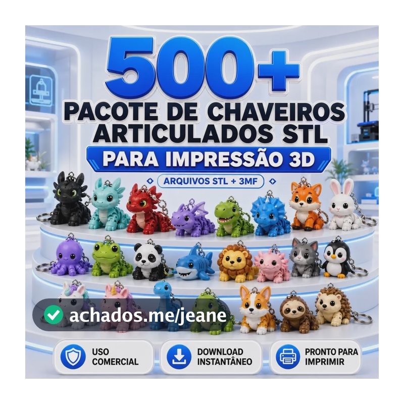 Pack Arquivo Stl Chaveiro Bichinho