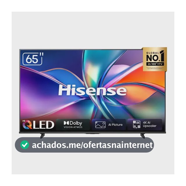 Smart Tv Hisense Hi-qled 4k 65 Polegadas, Dolby Gaming E Alexa - 65q6qv