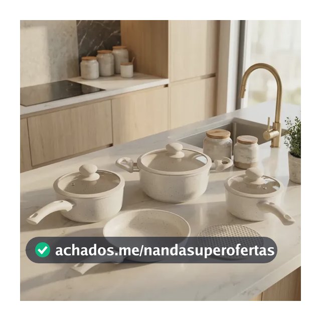 Jogo Panela Ceramica Antiaderente 5pç Tampa Silicone Induçao Bege