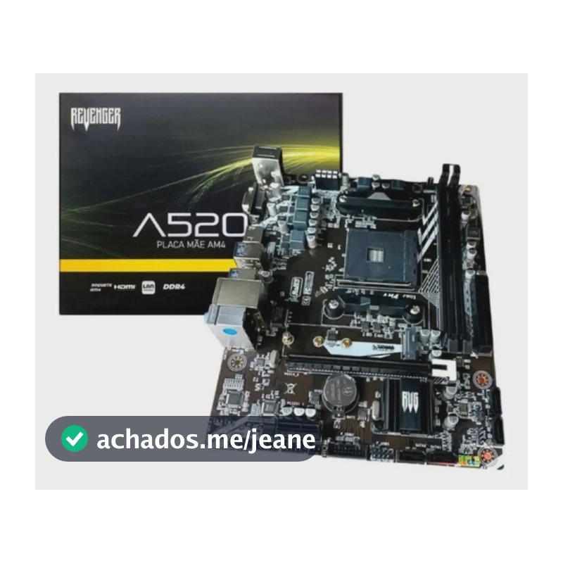 Placa Mãe A520 Am4 Amd Ryzen Ddr4 64gb (max) Usb 3.0 Preto