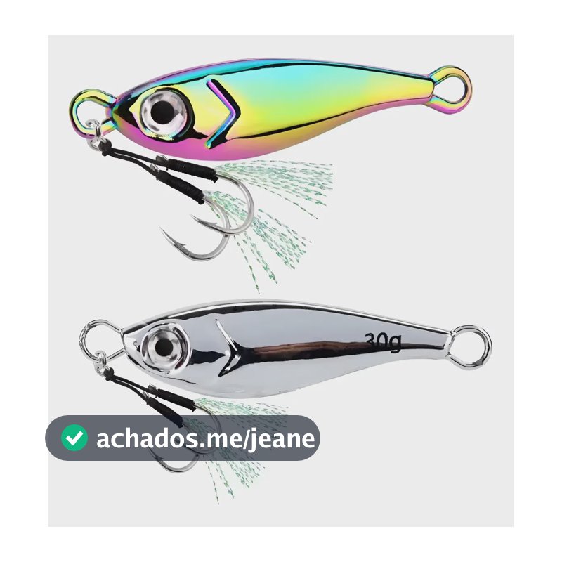 Micro Jig 20g - Com 2 Suporte Hook - Unidade Ou Kit Com 2 Kit Com 2 Cores 20g