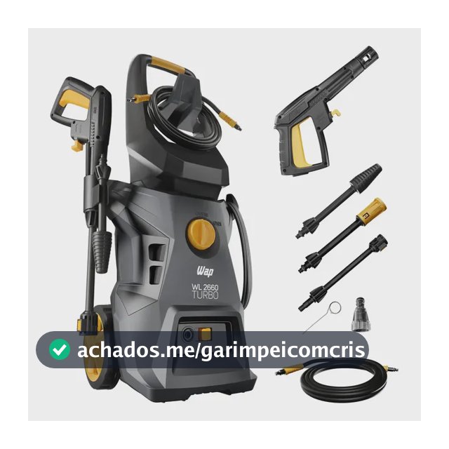 Lavadora e Desobstruidora de Alta Pressão WAP WL 2660 Turbo Ultra 127V