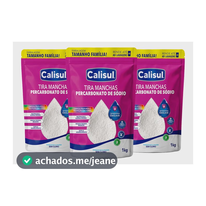 Percarbonato De Sódio Limpador Clareador Tira Manchas - 3kg