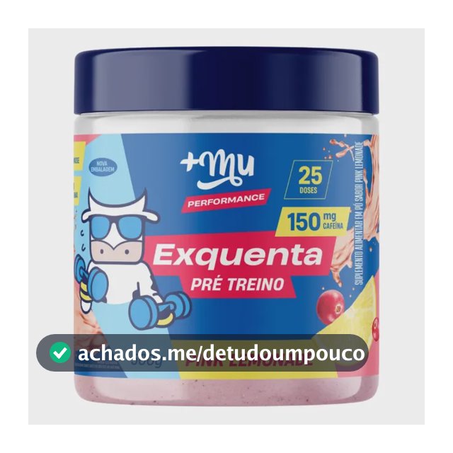 Suplemento em pó +Mu Performance Pré treino Exquenta sabor Limonada x 500g