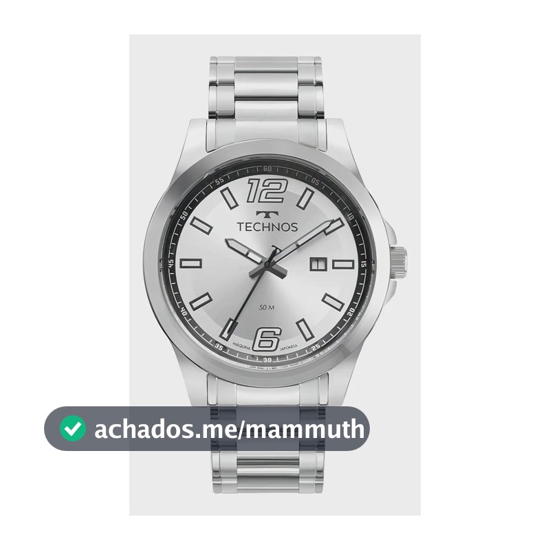 Relógio Technos Masculino Racer Basico Prata - 2115twv/1k