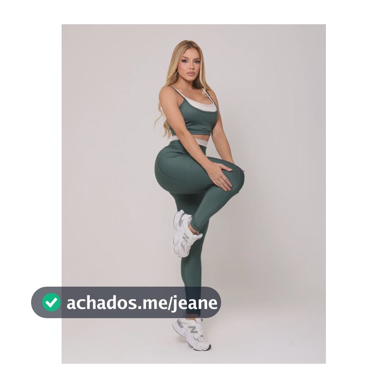 Kit Treino Feminino Calça Legging Bicolor Com Top Fitness Verde Militar M