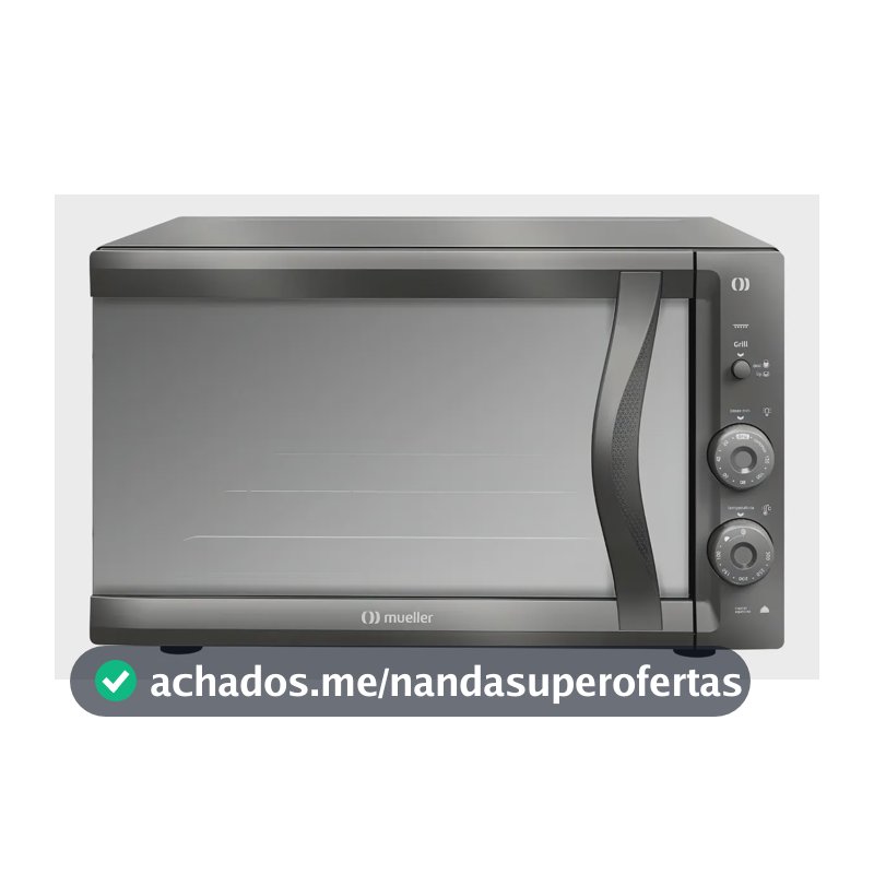 Forno Elétrico De Bancada Mueller Mfb50f Espelhado 50l Vidro Duplo Cor Cinza