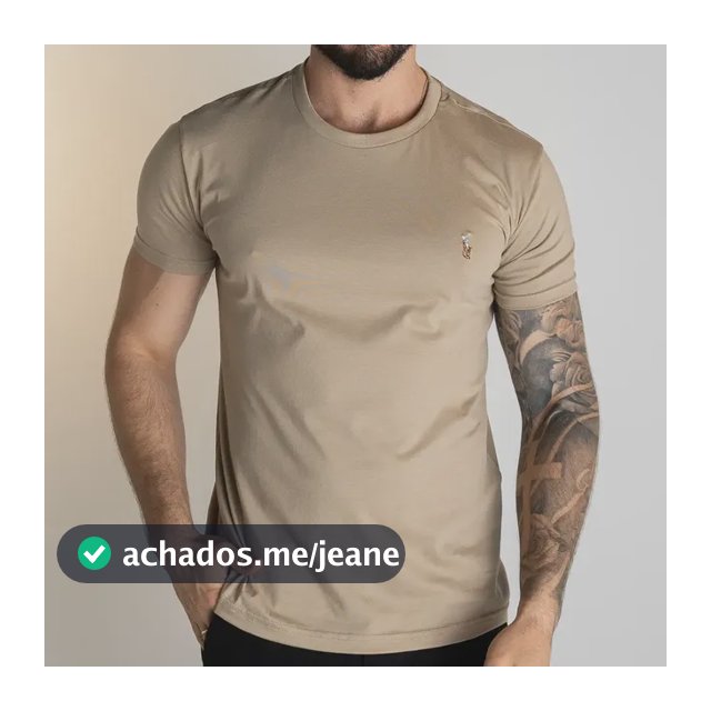Camiseta Masculina Ralph Lauren Algodão Pima Colored Slim