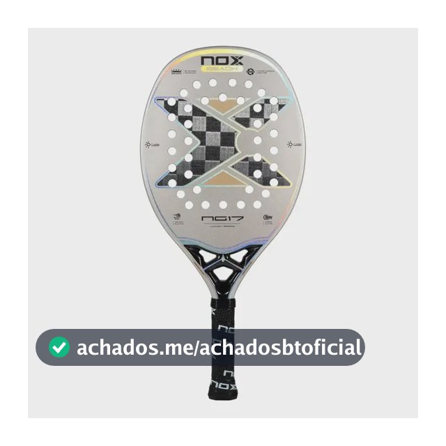 Raquete De Beach Tennis Nox Ng17 Nico Gianotti Carbono 18k Cor Cinza