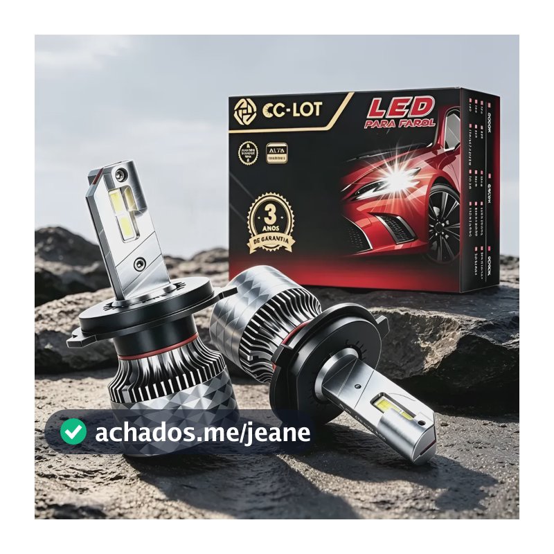 Kit Lâmpadas Led H4 H7 H1 H11 Farol Carro Canbus 40000lm H4 Prateado Branco-frio