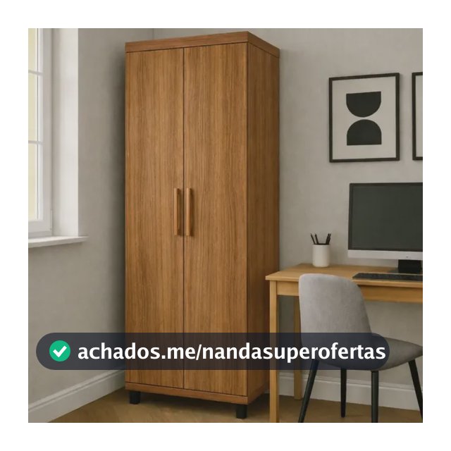 Armário Multiuso 2 Portas 189x55cm Cozinha Lavanderia Quarto Cinamomo