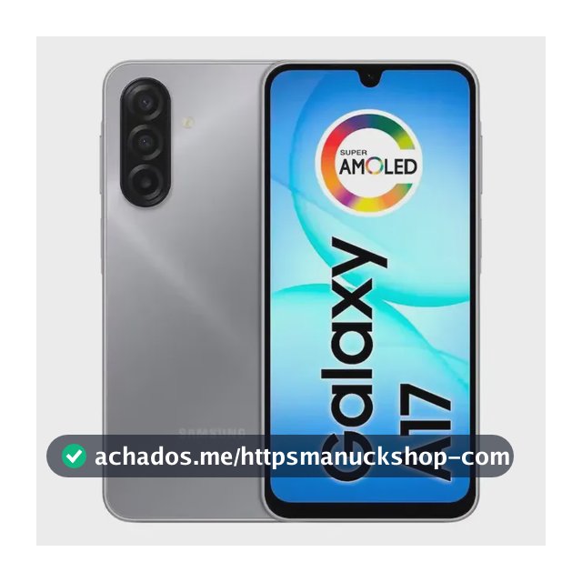 Smartphone Galaxy A17 4g Tela 6.7 256gb Samsung Cinza Com Preto