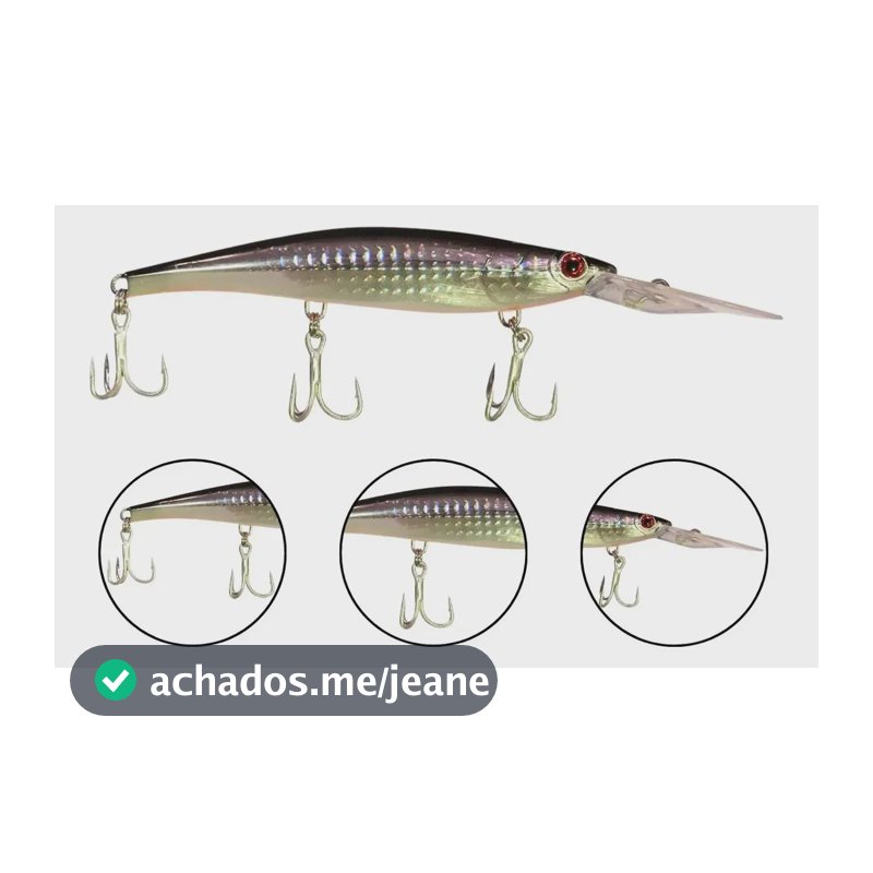Isca Drop 110 Holográfica Nelson Nakamura De Fundo Tucunaré Cor 411 - Holog. Preta