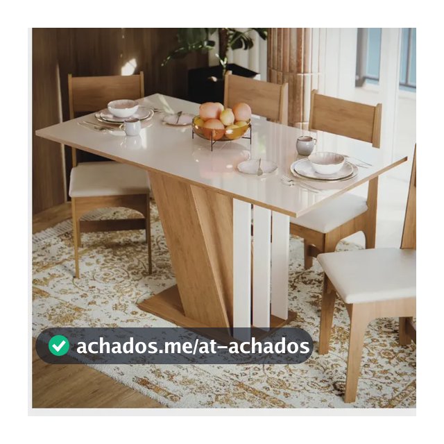 Mesa De Jantar Com 4 Cadeiras Estofadas Com Tampo Em MDF Semelhante Vidro Para Cozinha Cor Mel Off Emilly
