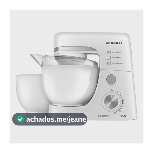 Batedeira Planetária Mondial Branco700W BP-03-W