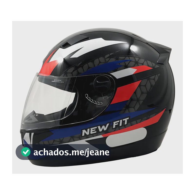 Capacete Moto Ebf New Fit Control Fechado Com Narigueira Tamanho Do Capacete 60 Cor Preto/azul/vermelho