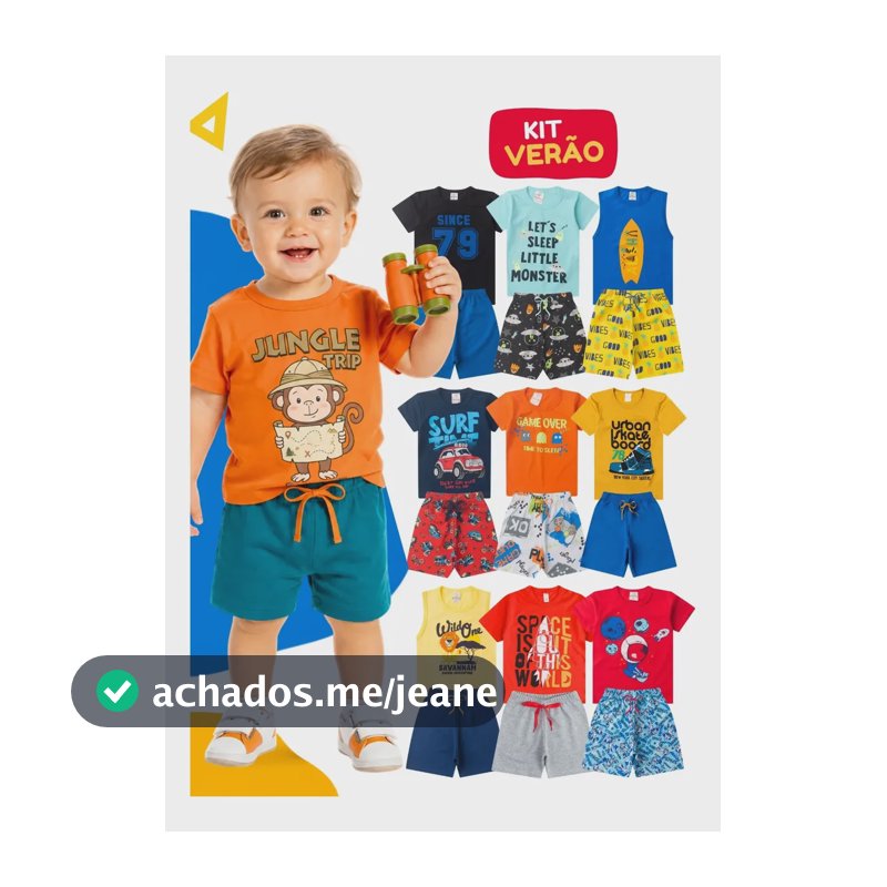 Kit 6 Peças Verão Menino Roupas De Bebê  Conjuntos Fofos Variados 2 - Veste 1 Ano