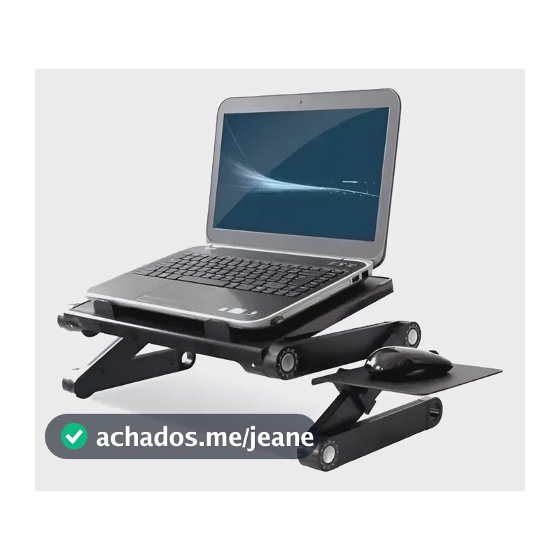 Suporte Para Notebook Articulado Com Cooler Preto