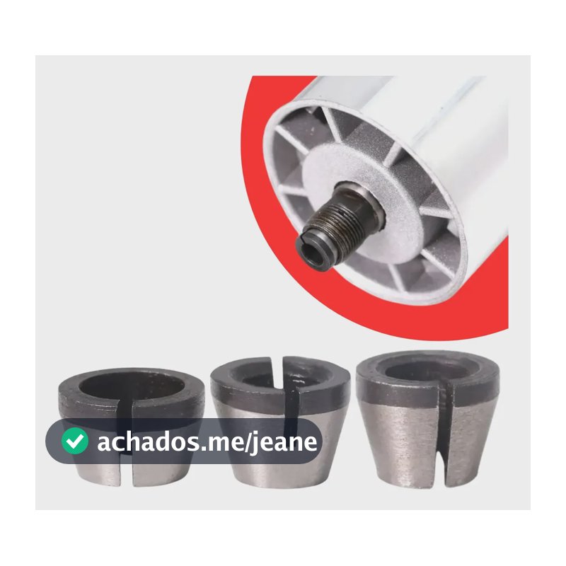 Kit Com 3 Pinças Para Tupia Laminadora (6mm - 1/4 - 8mm)