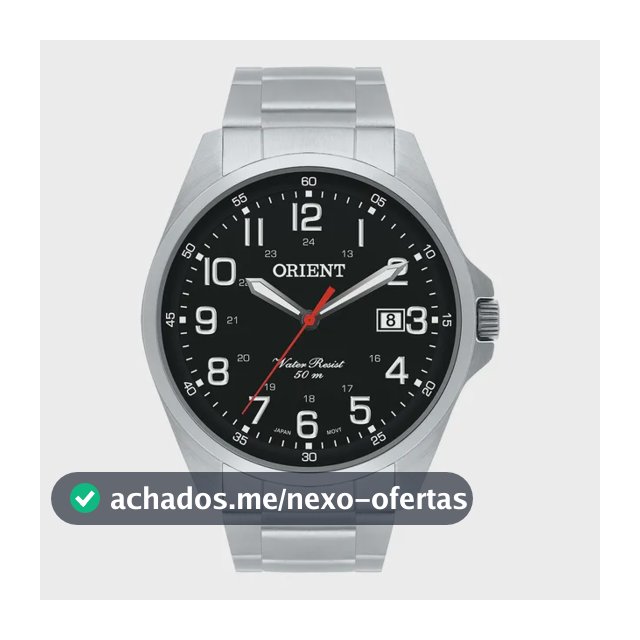 Relógio Orient Mbss1171 P2sx Prata Masculino - Refinado Prateado Preto