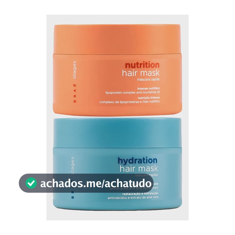 Máscaras De Tratamento Nutrição + Hidratação Stages - Braé