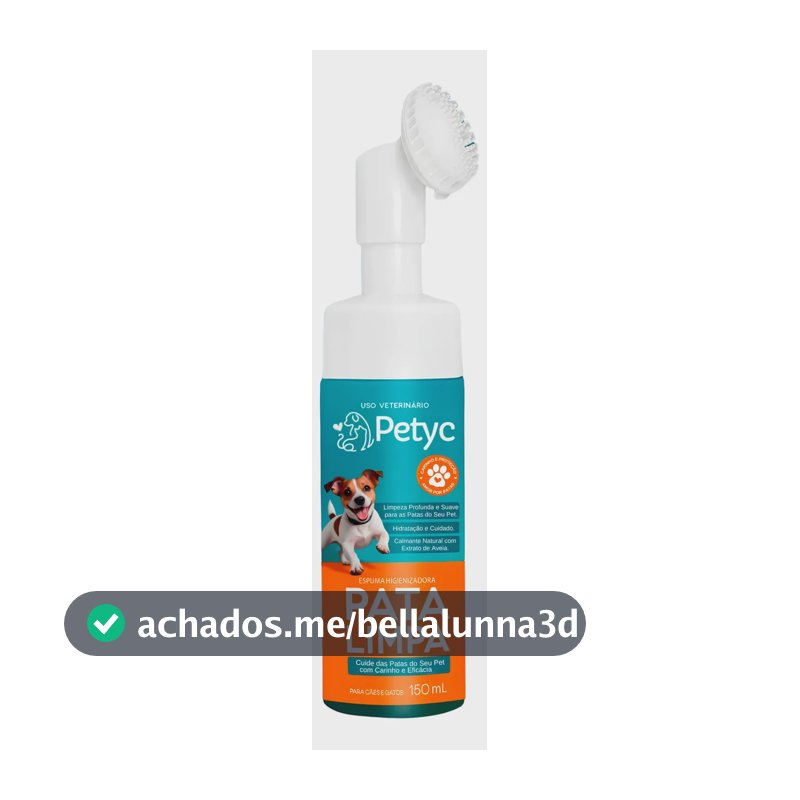 Limpa Patas Espuma Petyc 150ml Para Cães Gatos Higienizador