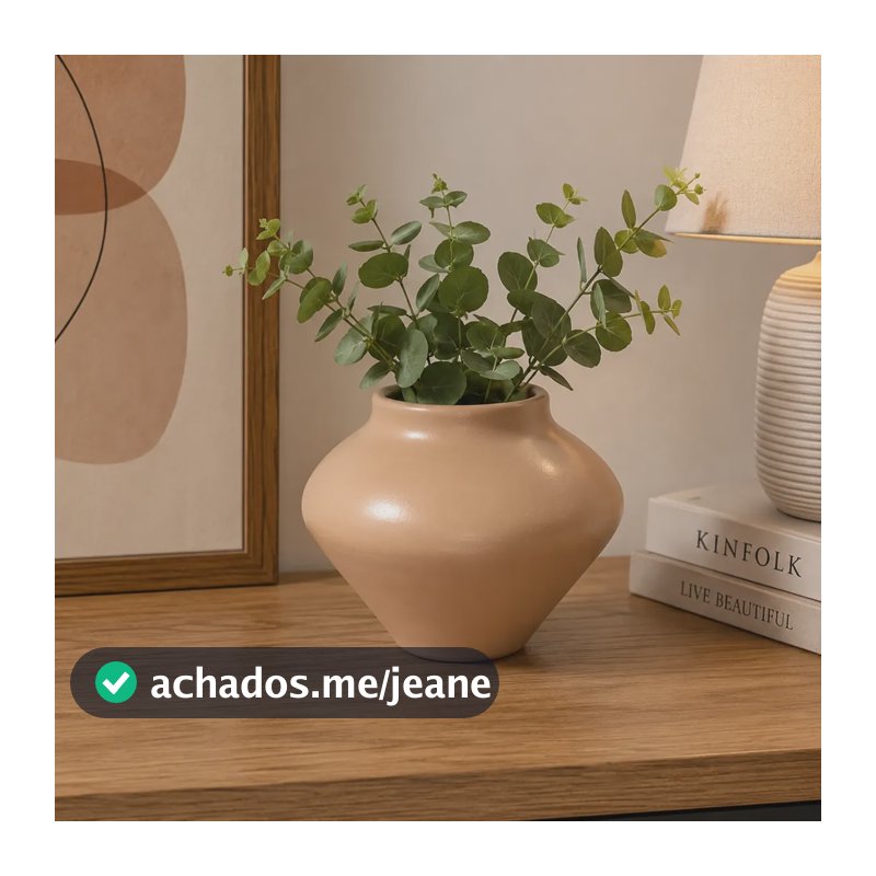 Vaso Cachepô Decorativo 18cm Marrom