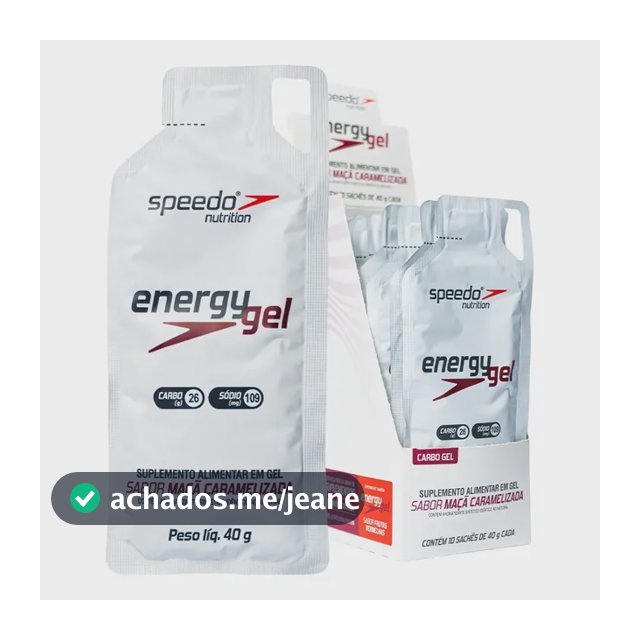 Gel Carboidrato Speedo Maçã Caramelizada Caixa 10 Unidades 40g