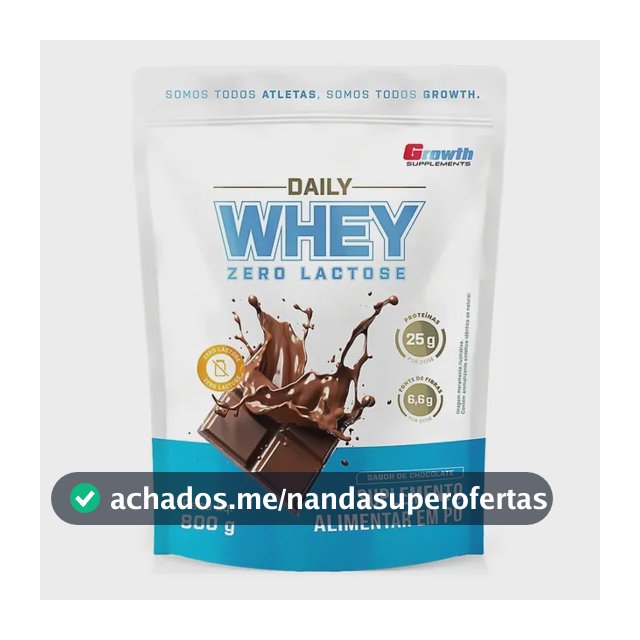 Daily Whey Protein Zero Lactose 800g Growth Supplements Chocolate