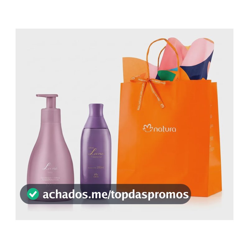 Kit Presente Luna: Body Splash Fascinante 200ml + Hidratante Corporal 300ml + Sacola P