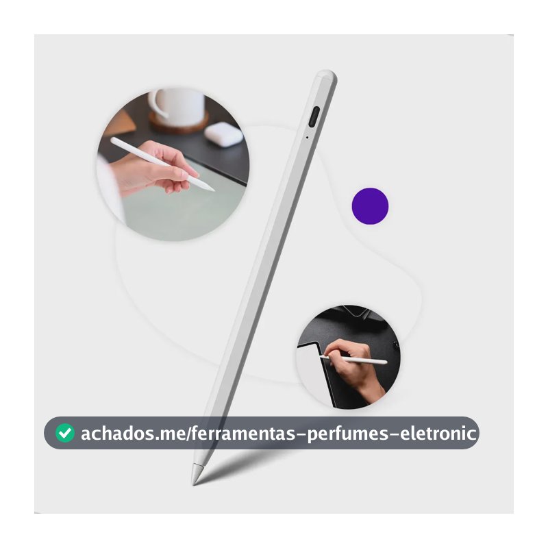 Caneta Stylus Universal Alta Precisão Para Tablet Positivo Android Kateluo Branco