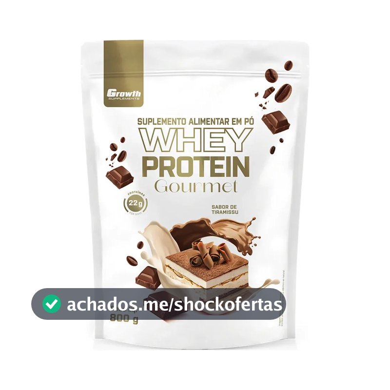 Whey Protein Gourmet 800g Growth Supplements - Tiramisu