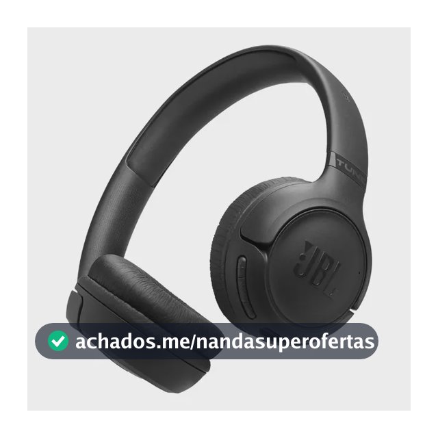 Fone de Ouvido JBL Tune 530BT Bluetooth Sem Fio Preto Headphone com Microfone Wireless Estéreo Graves Potentes Confortável