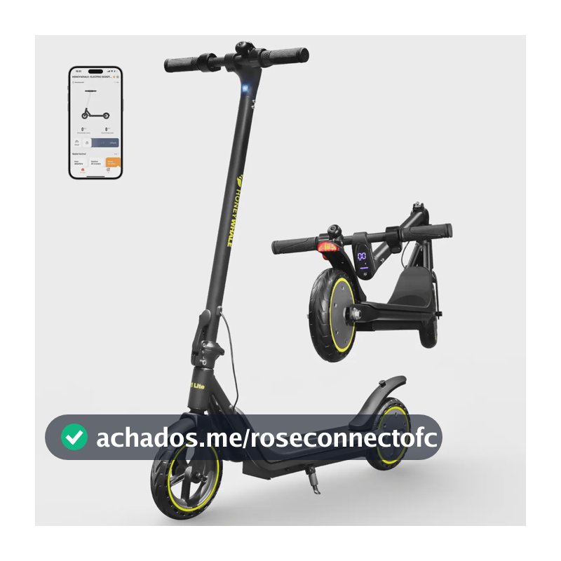 Patinete Elétrico HONEYWHALE M1 LITE Dobrável Com Bluetooth, Para Adultos