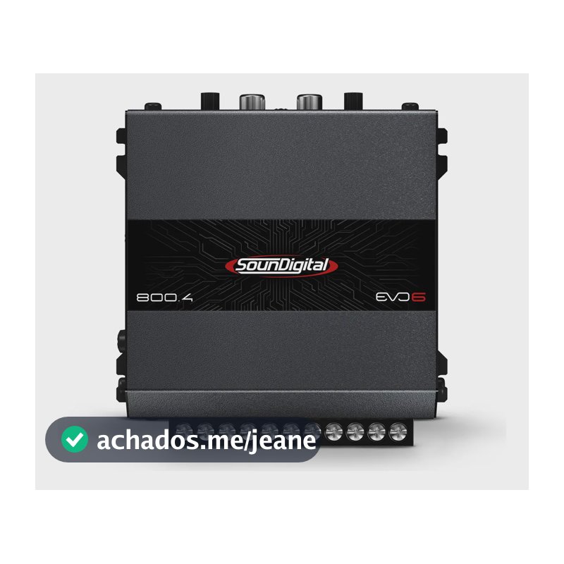 Módulo Amplificador Soundigital 800.4 Evo6 Classe D 4 Canais 4 Ohms - Canal 2 Ohms Bridge 4 Ohms - Sd 800w Rms 4c... Cinza-escuro