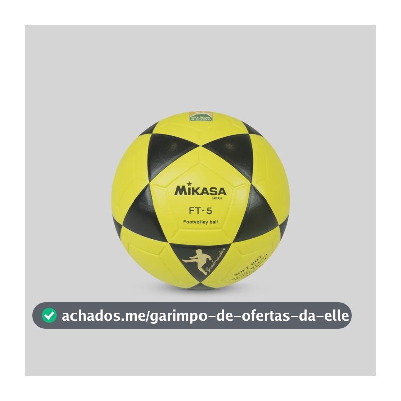 Bola De Futevôlei Mikasa Ft-5 Amarelo/preto