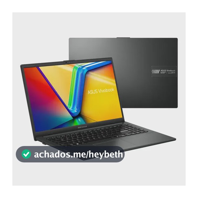 Notebook ASUS VivoBook Go 15, AMD Ryzen 5 7520U, 8GB RAM, 512GB SSD, KeepOS/Linux, Tela 15,6" FHD, Mixed Black - E1504FA-NJ732