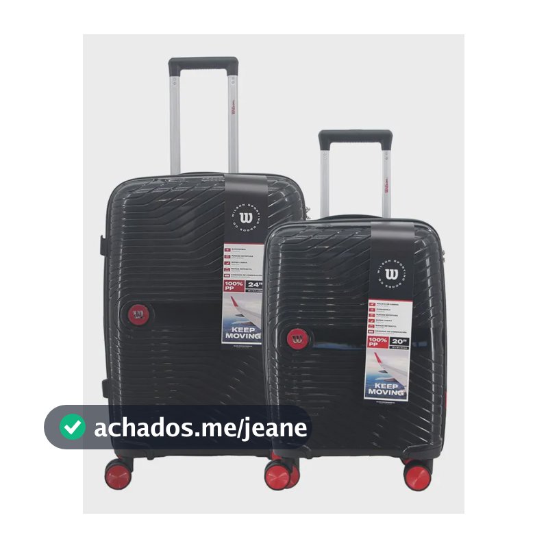 Kit 2 Malas Wilson P Bordo M Despacho Expansível Anac Preto