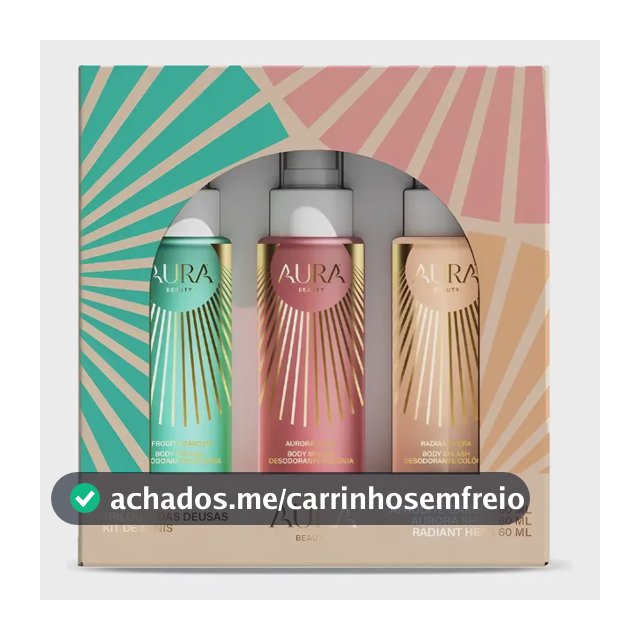 Kit 3 Body Splash Aura Jade Picon Trilogia Deusas 60ml Cada