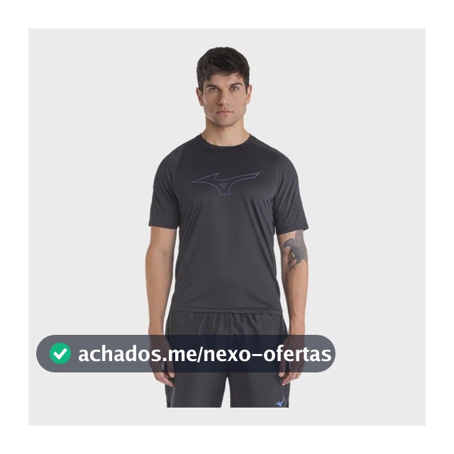 Camiseta De Corrida Mizuno Run Easy 5 Masculina Preto M