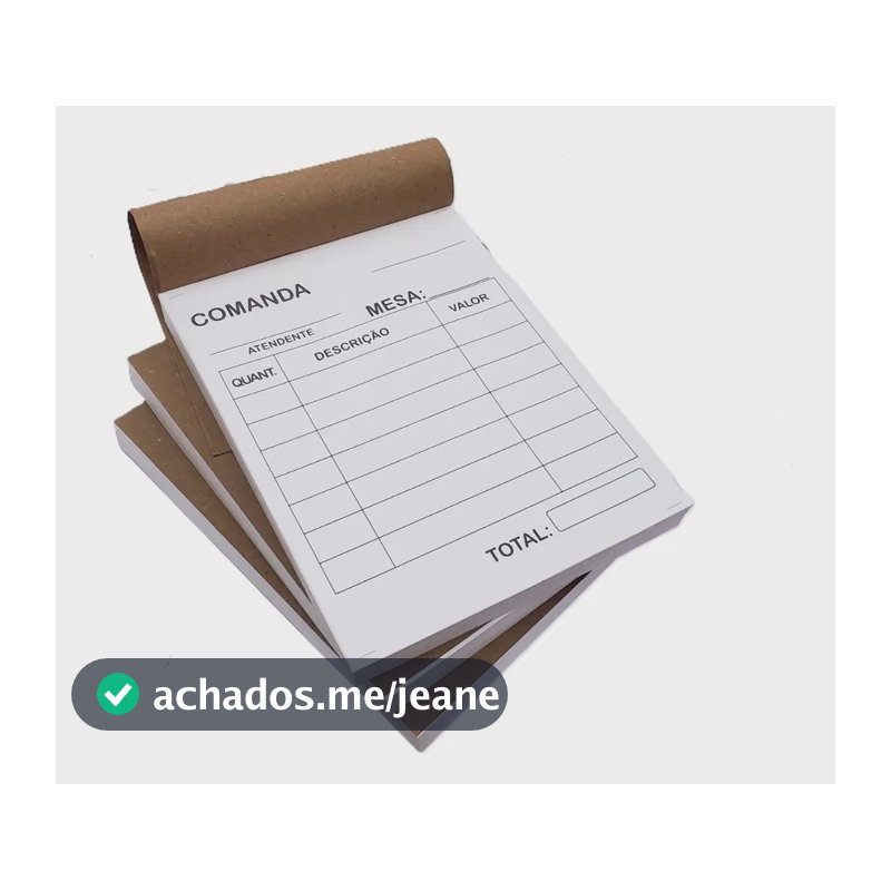 20 Blocos De Comanda C/ 100 Folhas Para Lanchonete, Barzinho