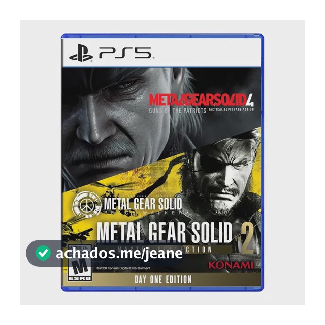 Jogo Metal Gear Solid Master Collection Vol 2 Ps5 Fisico
