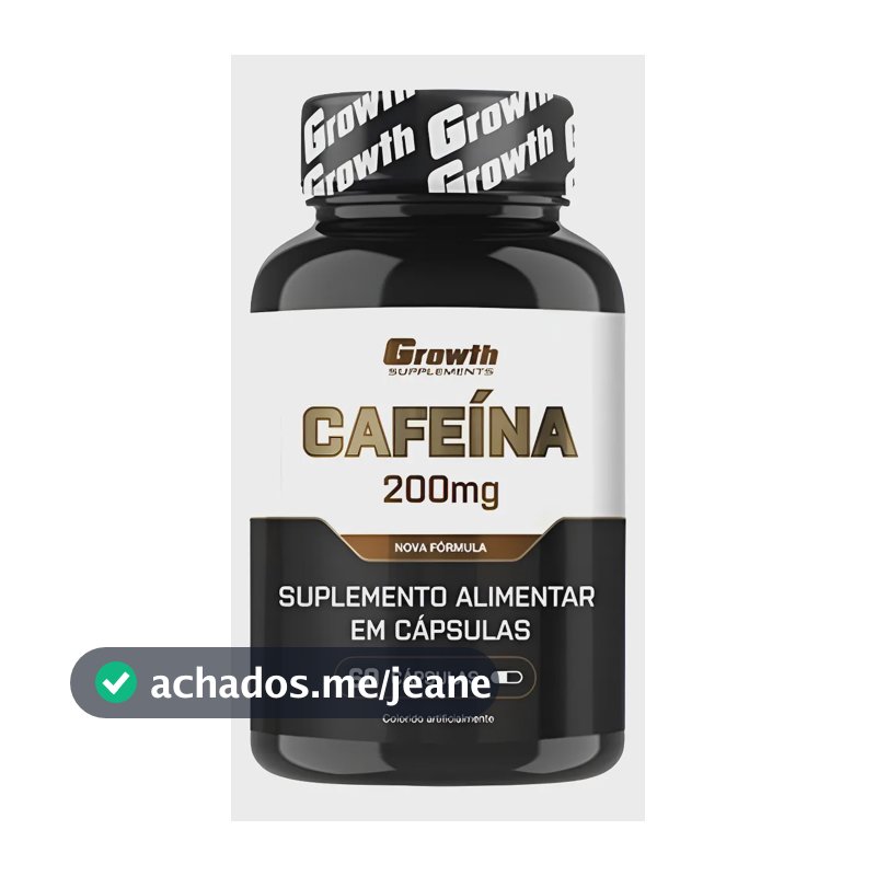 Cafeína 200mg (60 Caps) Termogênico Growth Supplements