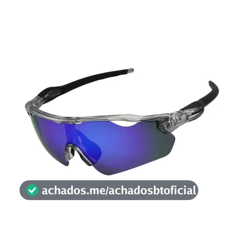 Óculos Esportivos Ciclismo Corrida Bike Uv400 Polarizado Cinza Cristal Espelhado