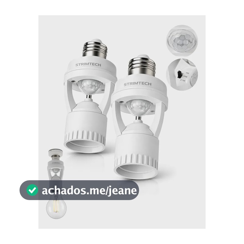 Kit 2 Sensores De Presença Iluminação Lâmpada Soquete E27 Branco