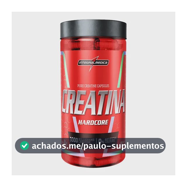 Creatina Integralmédica Hardcore em cápsula Sem sabor x 105g de 120 un