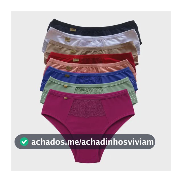 Kit 5 Calcinha Feminina Cintura Alta Cós Alto Conforto