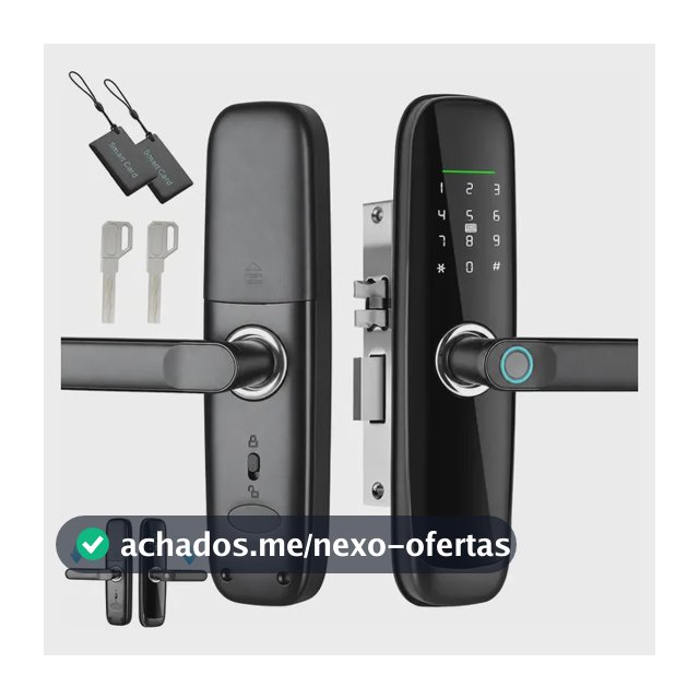 Fechadura Digital Inteligente Biométrica Eletronica Touch Preto