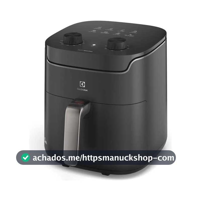 Air fryer Fritadeira Elétrica Electrolux EAF40 1400W sem oleo Rita Lobo 5,6L 8 receitas pré-sugeridas timer 60 minutos desligamento automático cesto removivel dupla camada antiaderente - Cinza