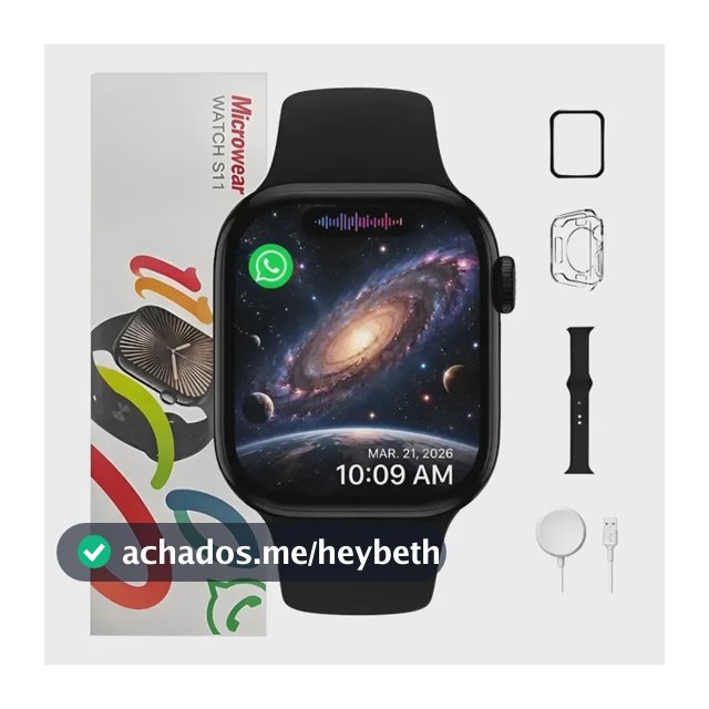 Relogio Smartwatch S11 Serie 11 47mm Gps Nfc Whatsapp 2026 Preto Black